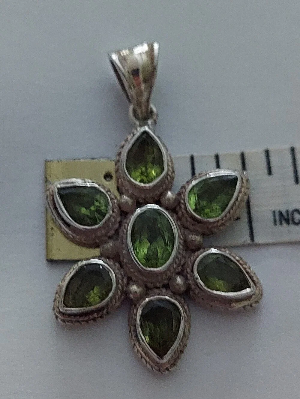 Sterling Silver and Peridot Pendant